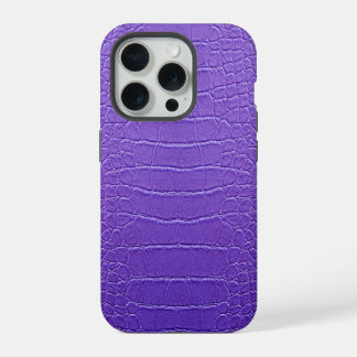 Moderne Taupe Croc Leather Textur iPhone 15 Pro Hülle