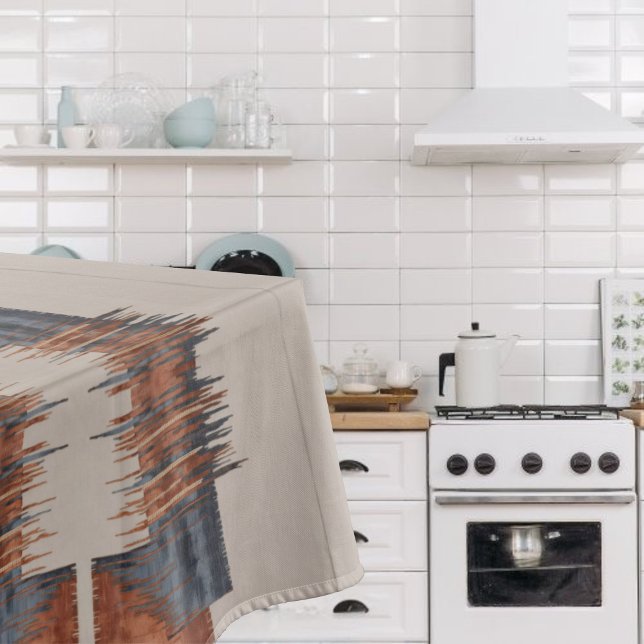 Moderne Taupe Denim und Rost Tischdecke (Von Creator hochgeladen)