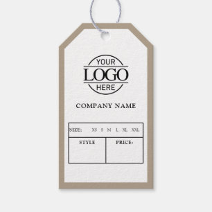 Moderne Taupe-Geschäftslogo-Kleidung-Preisschild-A Geschenkanhänger