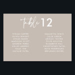 Moderne Taupe handgeschriebene Skriptnamen Hochzei Tischnummer<br><div class="desc">Moderne Taupe handgeschriebene Script-Gästennamen Wedding Tischnummer</div>