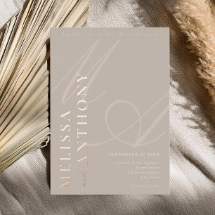 Moderne Taupe Rose Goldenes Paradies für Kletterhe Folieneinladung