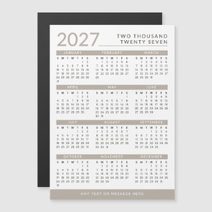 Moderne Taupe- und weiße benutzerdefinierte 2027-M Magnetkarte