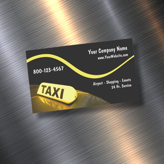 Moderne Taxi-Karten für magnetische Unternehmen Magnetische Visitenkarte (Von Creator hochgeladen)