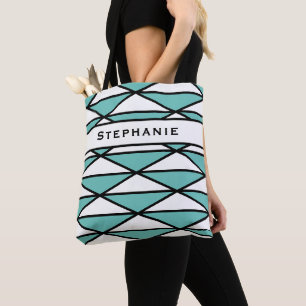 Moderne Teal Chic geometrische Muster mit individu