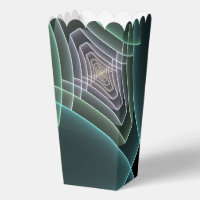Moderne Teal-Geometrie-Fraktal-Kunstgrafik
