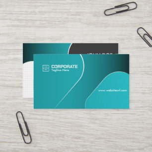 Moderne Teal-Gradient-Unternehmensvorlage Visitenkarte