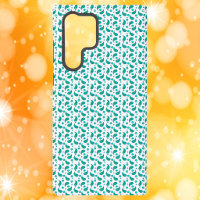 Moderne Teal-Paisley-Druck stilvolles florales Mus