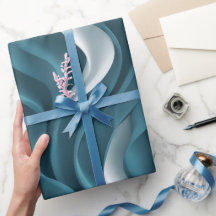 Moderne Tealblaue Wellenbewegung abstraktes Muster