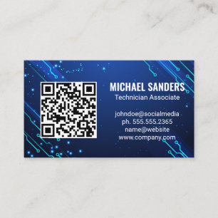 Moderne Technik   Blue Computer Nodes Visitenkarte