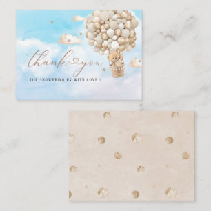 Moderne Teddy Bären Ballon Aquarellfarben Flat Not Mitteilungskarte