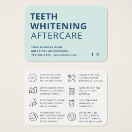 Moderne Teeth Whitening Aftercare Instruction Card