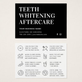 Moderne Teeth Whitening Aftercare Instruction Card