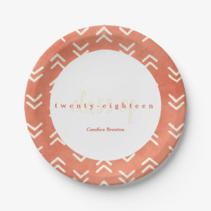 Moderne Teller der Burnt Orange Arrow Graduation P