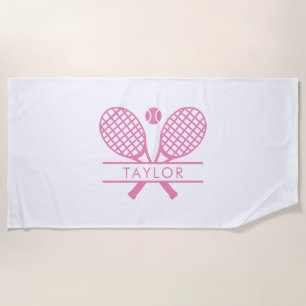 Moderne Tennis-Rackets-Motif-Sport - jede Farbe Strandtuch