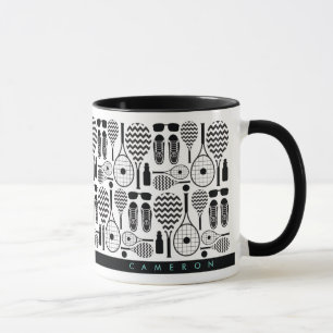 Moderne Tennisausrüstung und Zubehör Pattern Tas Tasse