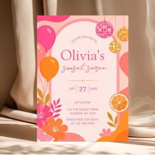 Moderne Tequila Sunrise-Einladung zur Sunset Soiré Einladung