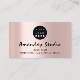 Moderne Terminologiekarte Rosa Logo Visitenkarte