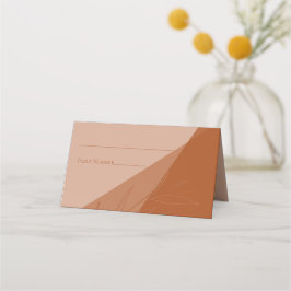 Moderne Terra Cotta Wedding Platzkarte
