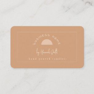 Moderne Terracotta Candle Business Card Visitenkarte