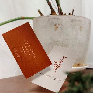 Moderne TerraCotta Erdtöne personalisiert Visitenkarte