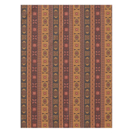 Moderne Terracotta Ethnisches Tribal Ziermuster Tischdecke