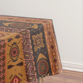 Moderne Terracotta Ethnisches Tribal Ziermuster Tischdecke