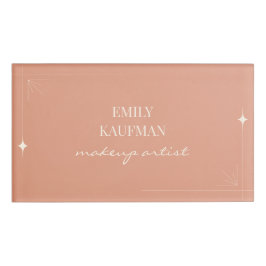 Moderne Terracotta Gradient Makeup Artist Business Namenschild