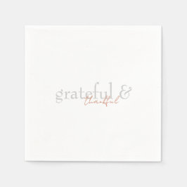 Moderne Terracotta & Green Dankbarkeit II Serviette