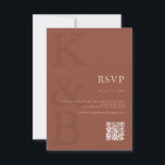 Moderne Terracotta Monogram Minimalistisch Wedding RSVP Karte<br><div class="desc">Erstellen Sie Ihre eigenen personalisierten Hochzeitskarten mit modernster Monogramm-Typografie und minimalistischem Grafikdesign in Terrakotta.</div>