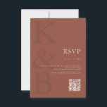 Moderne Terracotta Monogram Minimalistisch Wedding RSVP Karte<br><div class="desc">Erstellen Sie Ihre eigenen personalisierten Hochzeitskarten mit modernster Monogramm-Typografie und minimalistischem Grafikdesign in Terrakotta.</div>