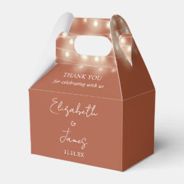 Moderne Terracotta String Lights Wedding Vielen Da Geschenkschachtel