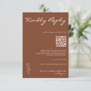 Moderne Terracotta UAWG Response Card RSVP Karte