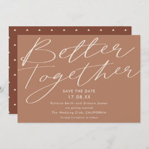 Moderne Terrakotta besser Save the Date