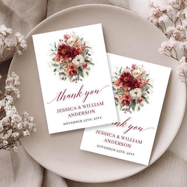 Moderne Terrakotta-Boho-Hochzeits-Dankeskarten  Dankeskarte (Modern Terracotta Boho Wedding Thank You Card Design

)