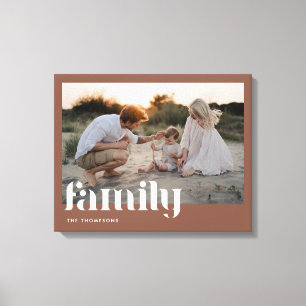 Moderne Terrakotta-Familienname Benutzerfoto Leinwanddruck