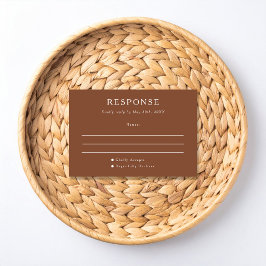 Moderne Terrakotta-Hochzeits-RSVP RSVP Karte