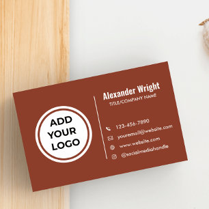 Moderne Terrakotta-Visitenkarte mit Logo  Visitenkarte