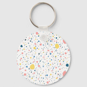Moderne Terrazzo-Confetti-Punkte-Muster Pastell Schlüsselanhänger