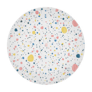 Moderne Terrazzo-Confetti-Punkte-Muster Pastell Schneidebrett