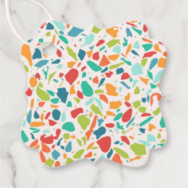 Moderne Terrazzo Farbenfrohe Architektur Designer Geschenkanhänger