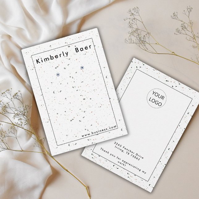 Moderne Terrazzo-Logo-Verleihkarte Visitenkarte (Von Creator hochgeladen)