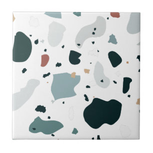 Moderne Terrazzo-Muster – Abstrakte Mittelmeer-Opt Fliese