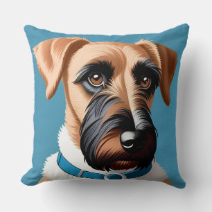 Moderne Terrier-Hund-Porträt-Homedekoration Kissen