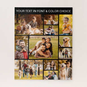 Moderne Text- Collage mit 12 Fotos Puzzle