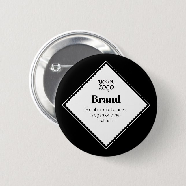 Moderne Textgestaltung bearbeiten & Ihr Logo Button (Vorne & Hinten)