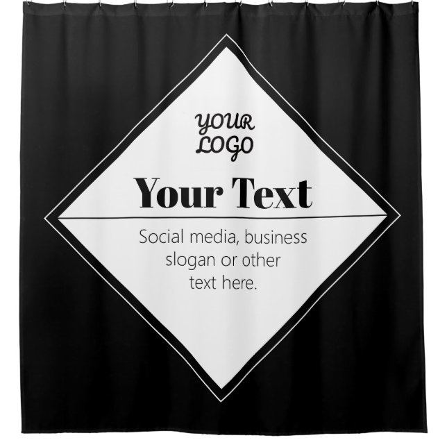 Moderne Textgestaltung bearbeiten & Ihr Logo Duschvorhang (Vorderseite)