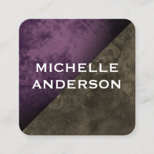 Moderne Texturfarbblöcke Quadratische Visitenkarte