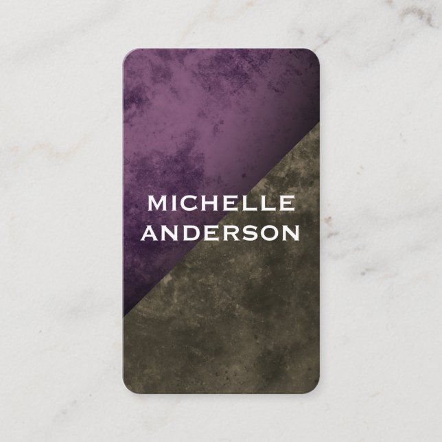 Moderne Texturfarbblöcke Visitenkarte (Vorderseite)