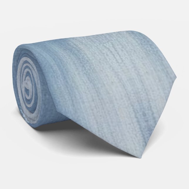 Moderne texturierte Denim Neck Tie Krawatte (Gerollt)