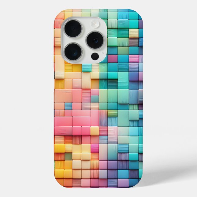 Moderne Texturierte Pastell-Block-Handyhülle - Bun Case-Mate iPhone Hülle (Rückseite)